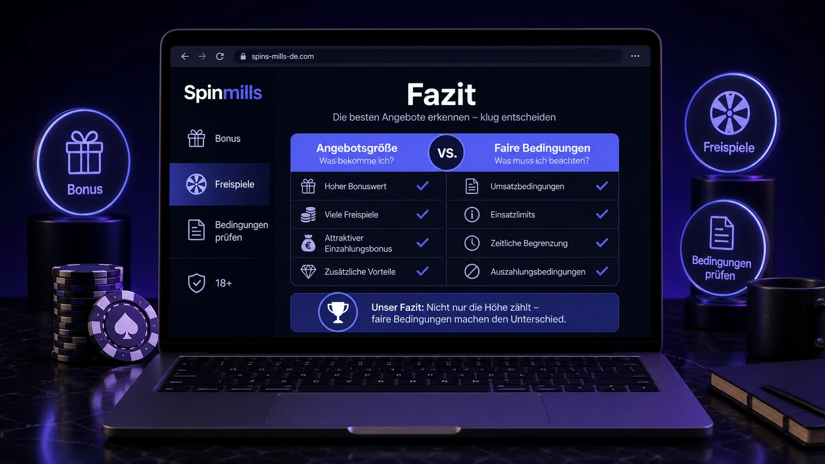 Fazit zum Spinmills Bonus
