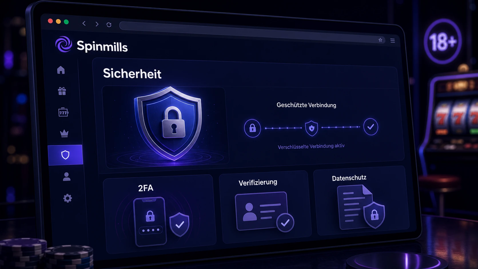 Sicherheit beim Spinmills Login